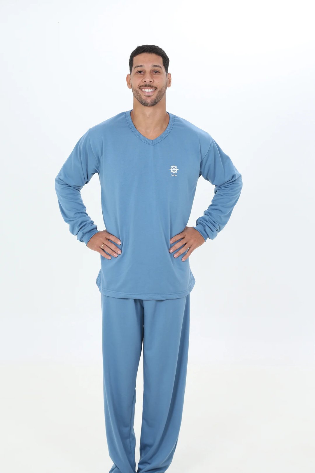 PIJAMA MASCULINO MOLETINHO LISO | Gatto Style (7)