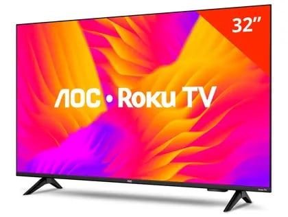 Smart TV 32" AOC HD DLED Série 5155 32S5155/78G Roku TV 2025 Polegadas: 32" | Decoralar móveis e eletrodomésticos (2)