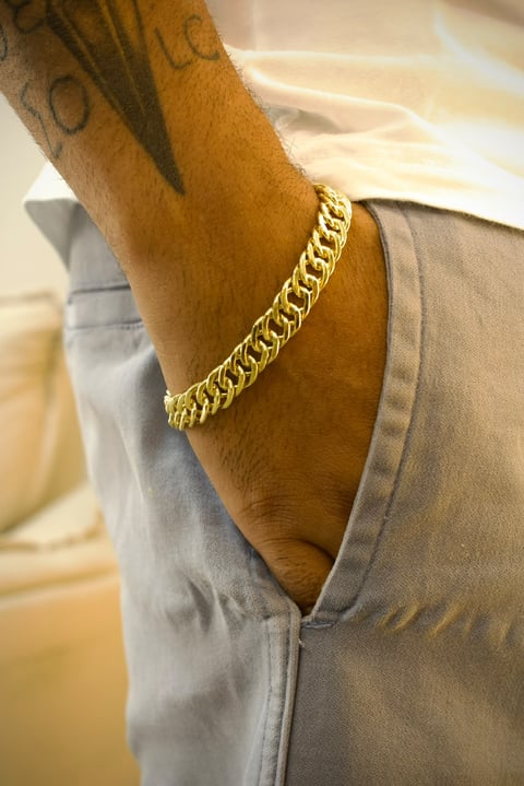 PULSEIRA GRUMET DE 12MM | Mafia do Ouro18k