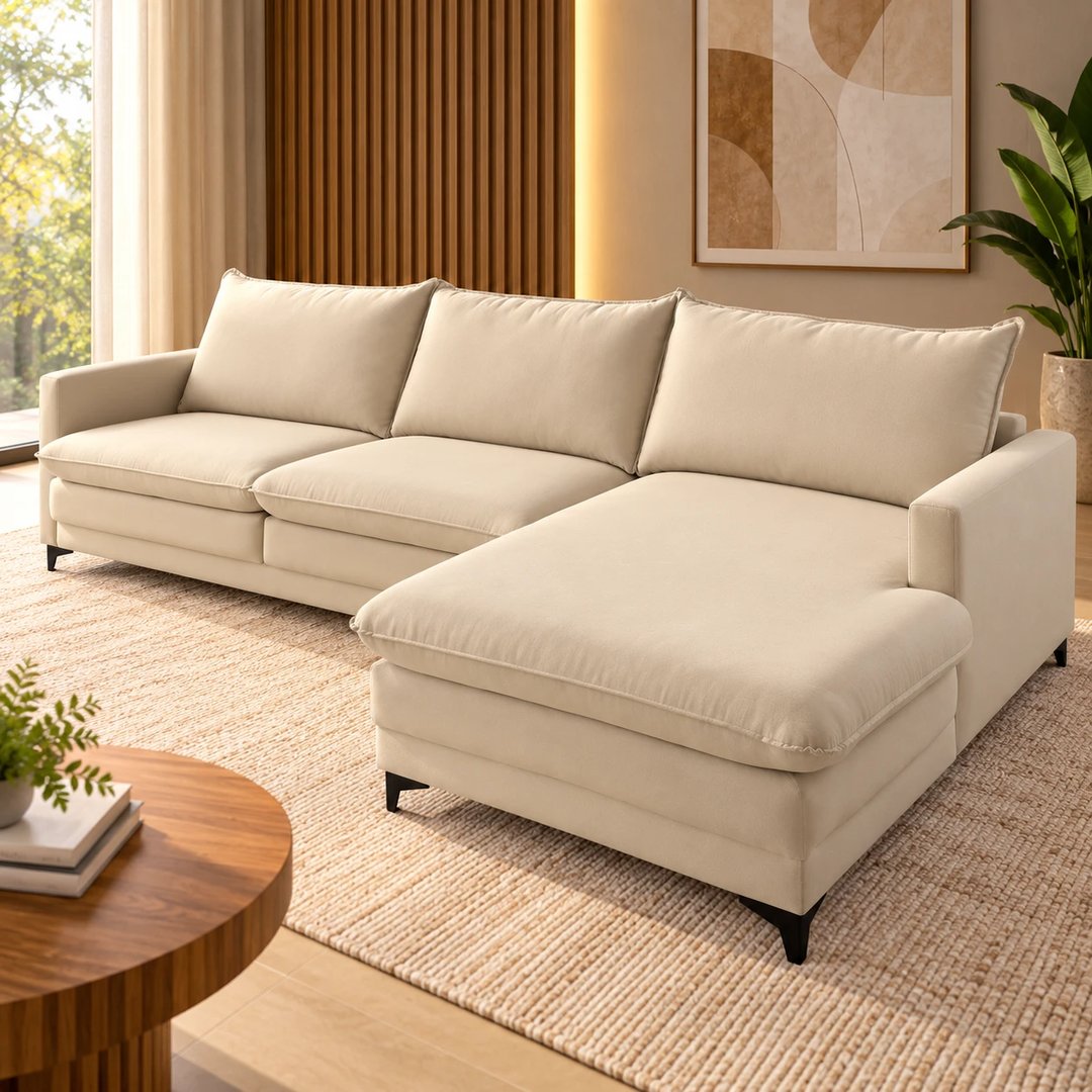 Sofá Maguimóveis Living com Chaise Florença | ELETRO KIT