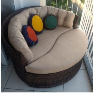 FS - CHAISE FOLHA 1,40 DIAMETRO BI-PARTIDA SEM COOLER EM FIBRA SINTETICA | MAM Móveis Artesanais