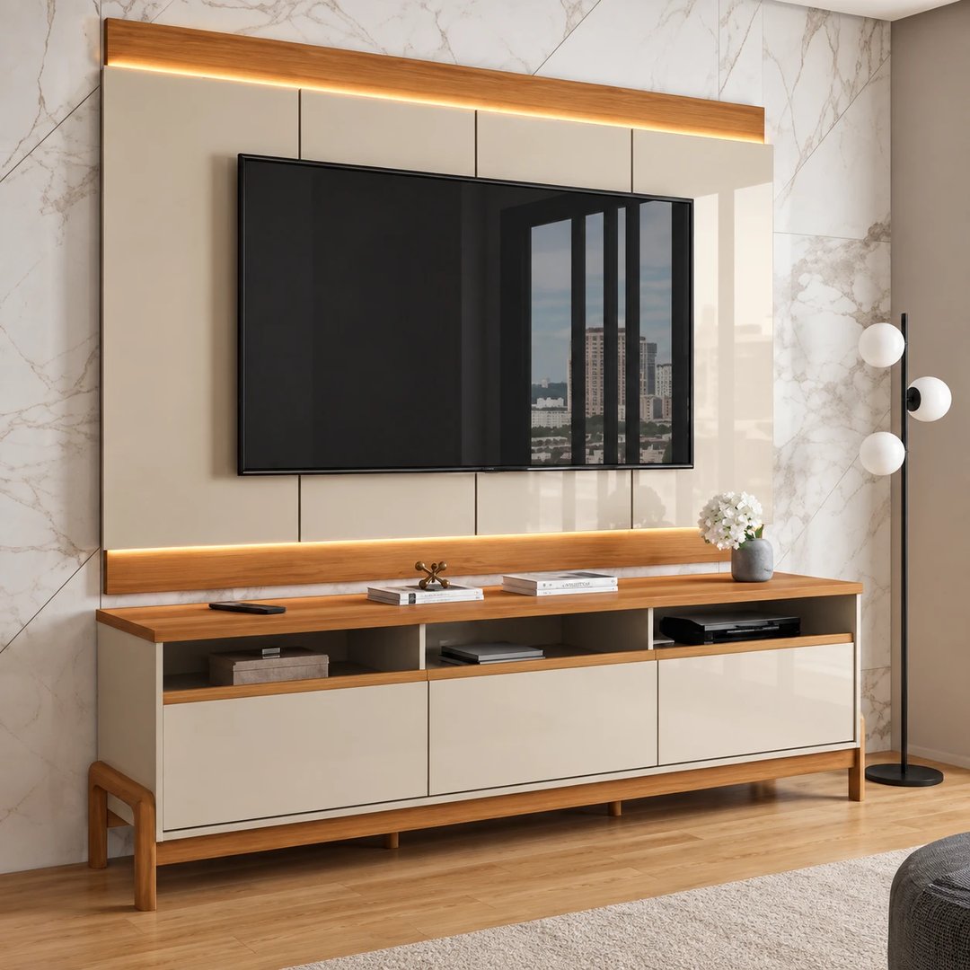 Painel Lukaliam Marrocos + Bancada Elegance | ELETRO KIT
