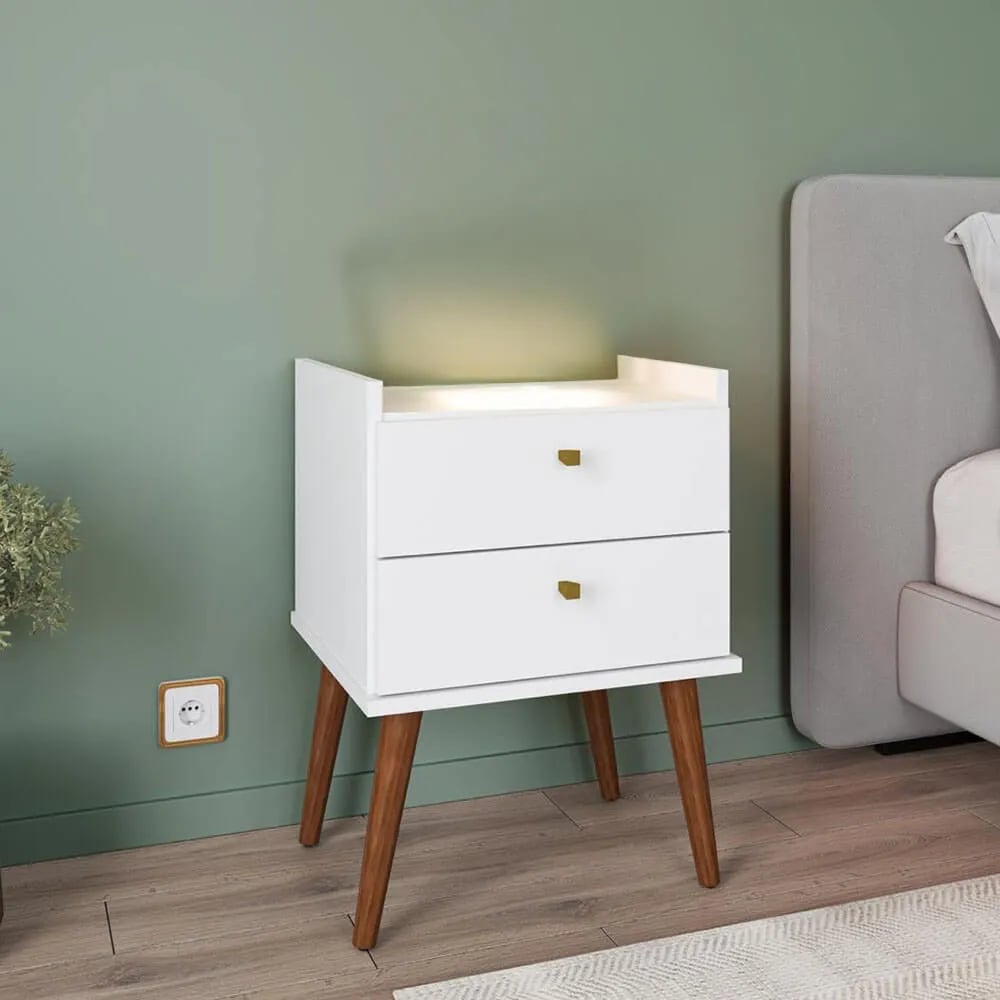 Mesa de Cabeceira Fiorello Aroma com 2 Gavetas | ELETRO KIT (2)