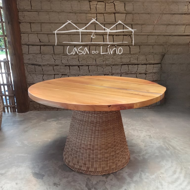 Mesa Cone Em Junco Sintético | Casa do Lírio