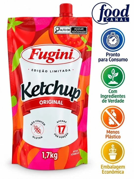 FOOD KETCHUP FUGINI TRADIC SACHE 6X1,7KG | Central de Negócios B2B