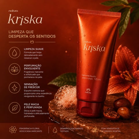 Sabonete Liquido 125ml KRISKA TRADICIONAL | Loja Chrysdape