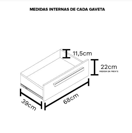Cômoda Rimo Angra com 8 Gavetas | ELETRO KIT (4)