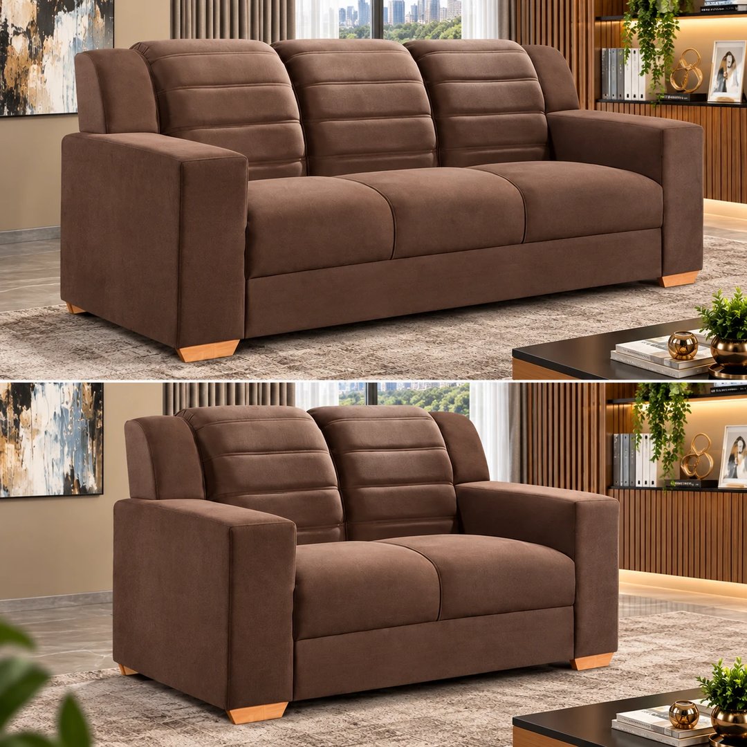 Sofá TOP Estofados 3 e 2 Lugares Mônaco | ELETRO KIT (2)