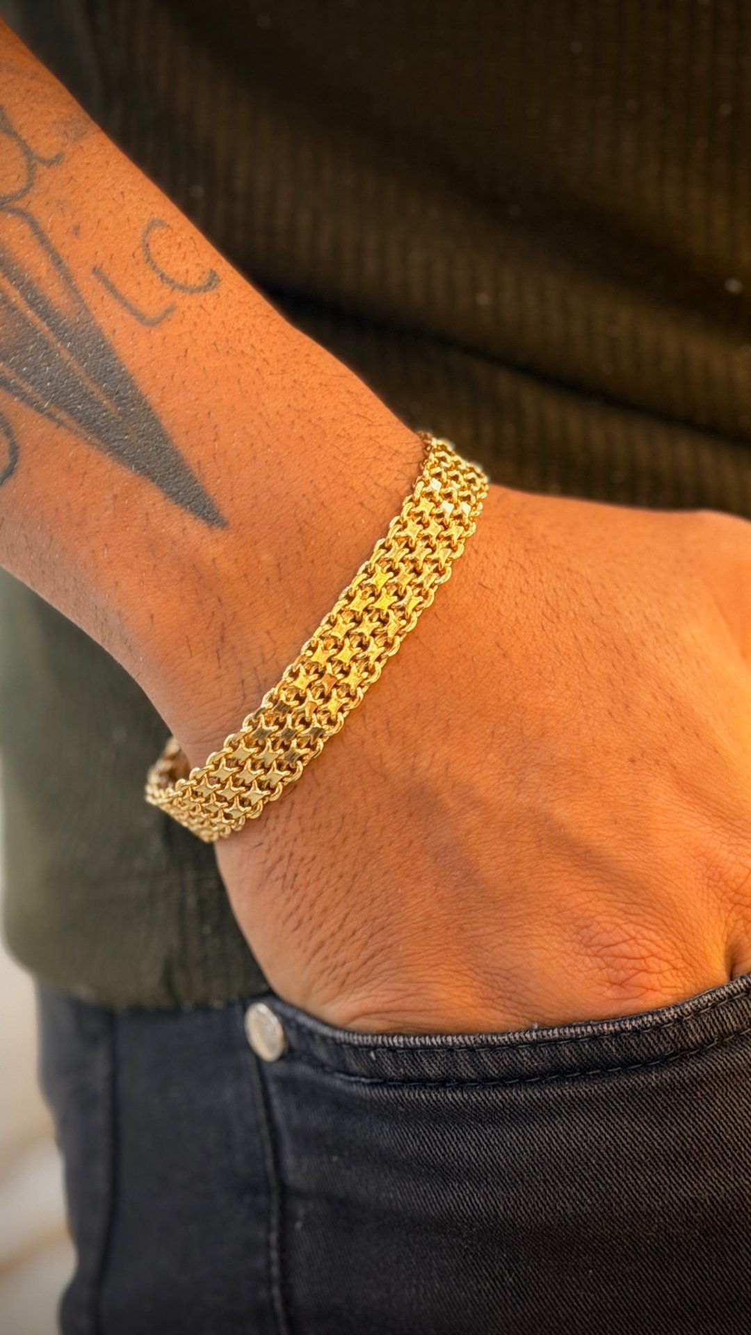 PULSEIRA ESTEIRA CADEADO DE 12MM (INSPIRAÇÃO NINO ABRAVANEL) | Everest Jóias (2)