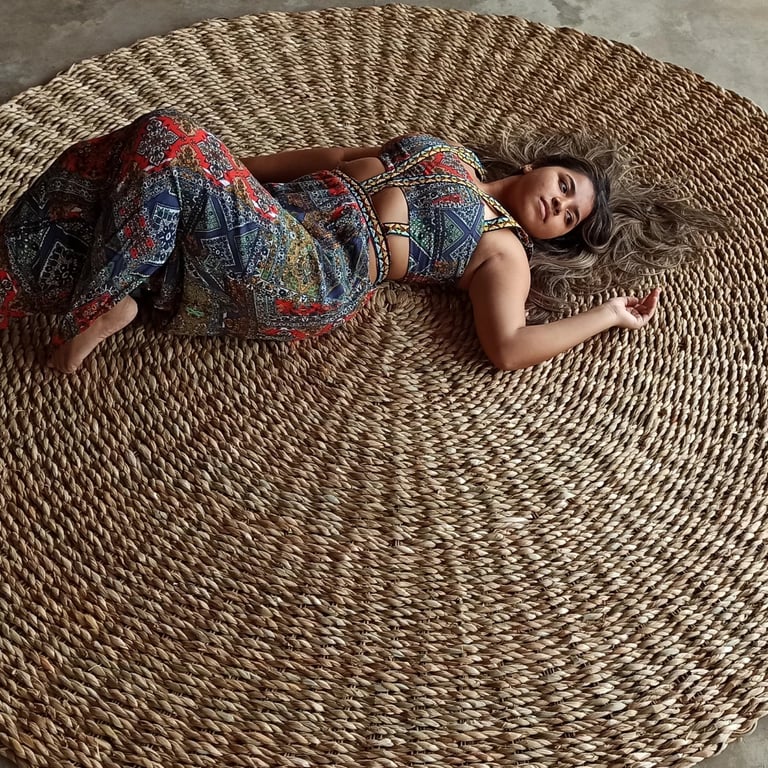 Tapete De Taboa Redondo Tradicional | Casa do Lírio (2)