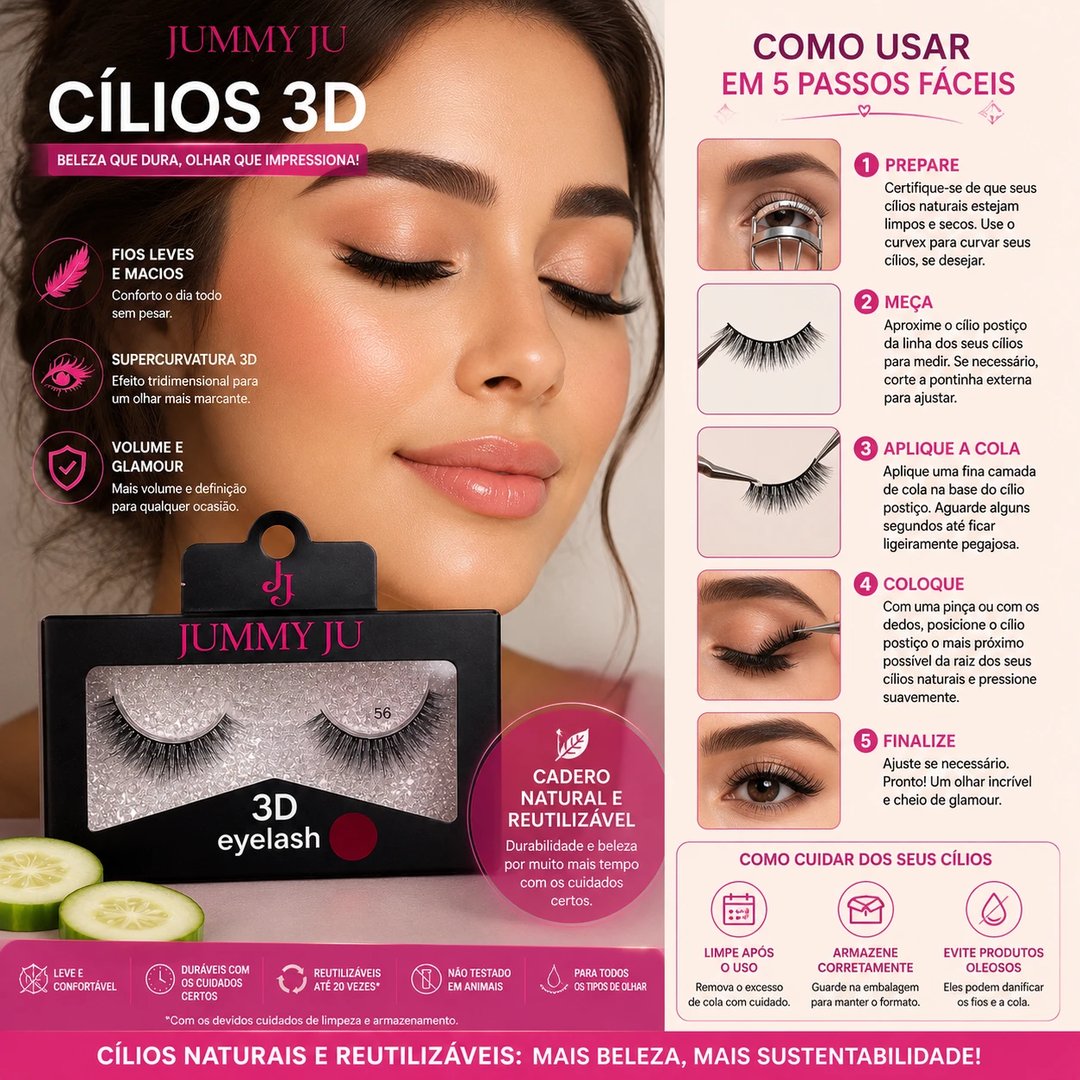 Cílios Postiços 3D | Loja Chrysdape (2)