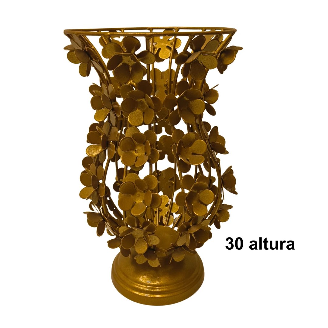 VASO COM FLORES DE FERRO 30ALT | ART'S FERRO