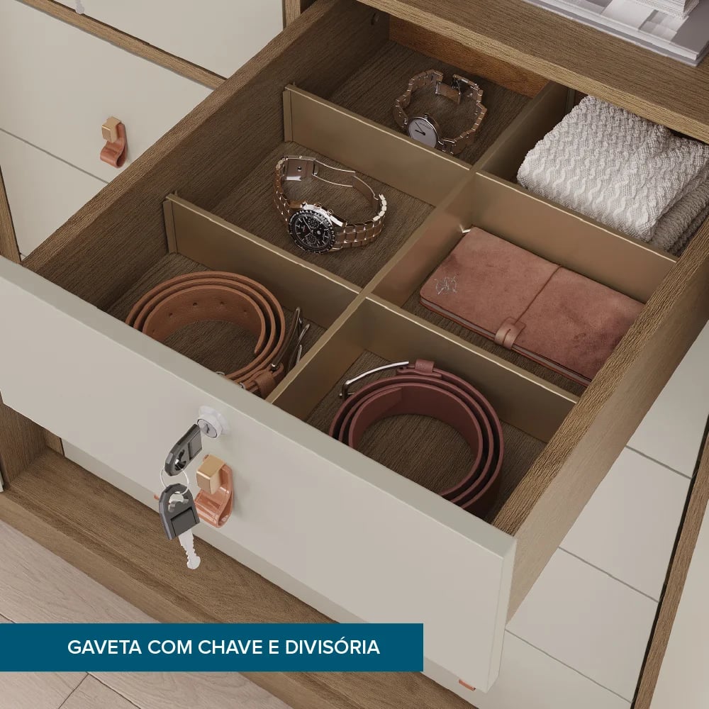 Roupeiro Rimo Enseada 6 Portas com pés | ELETRO KIT (4)