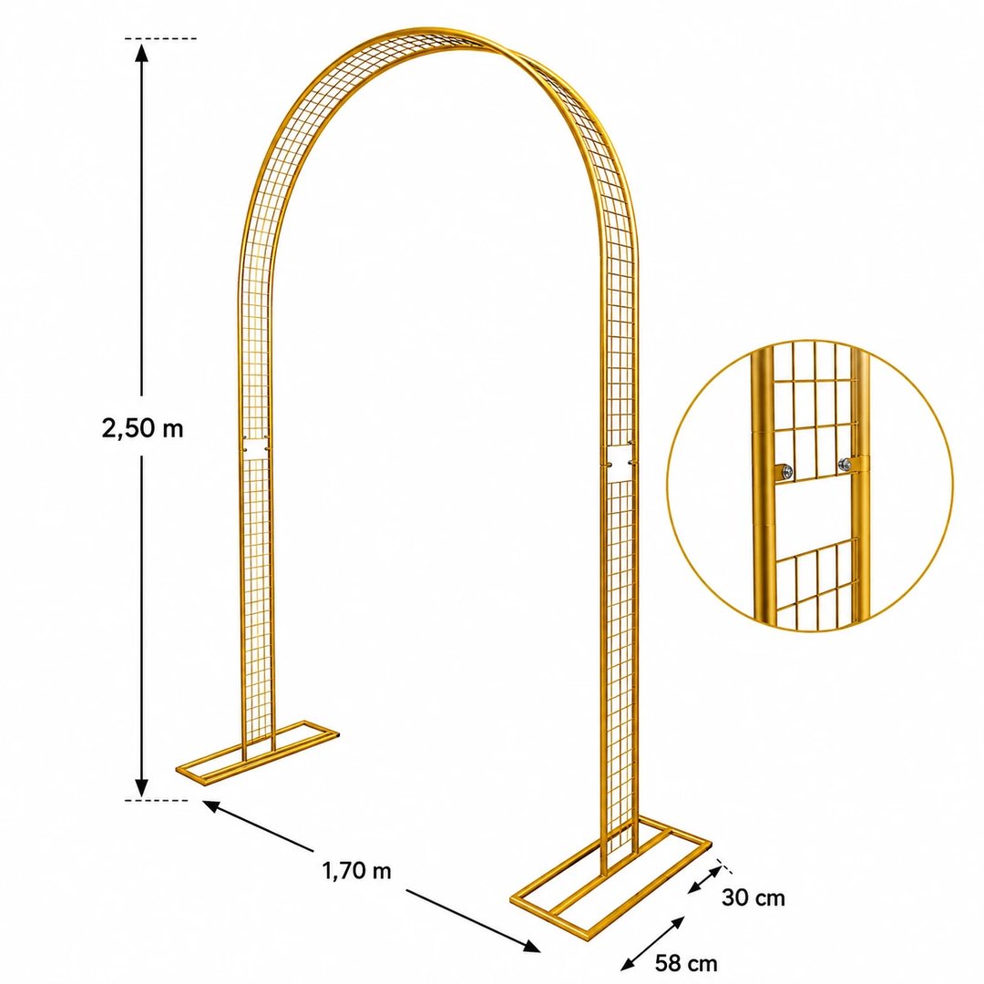 PORTAL QUADRICULADO OVAL 2,50ALT X 1,70COMP | ART'S FERRO