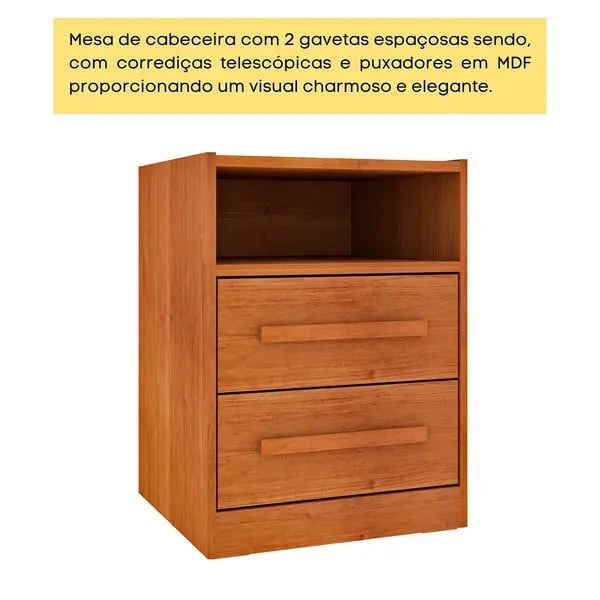 Mesa de Cabeceira Tcil Barcelona com 2 Gavetas | ELETRO KIT (3)