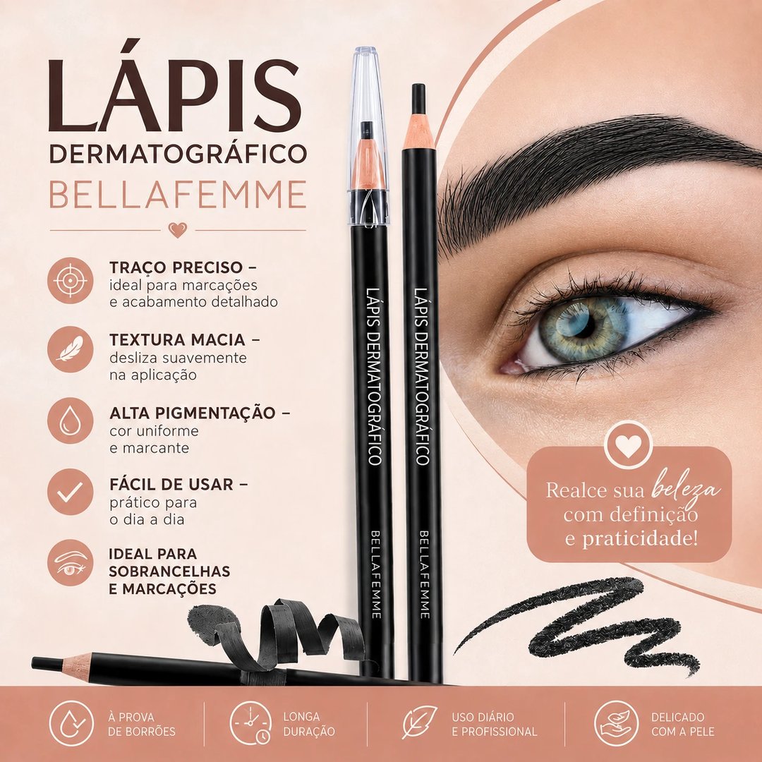 Lápis Dermatográfico PRETO | Loja Chrysdape