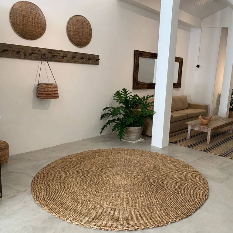 Tapete De Taboa Redondo Tradicional | Casa do Lírio