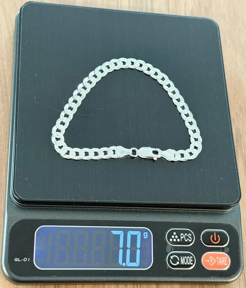 L2-23 PULSEIRA GRUMET MEGA LEVE FLAT 6MM 21CM | Everest Jóias