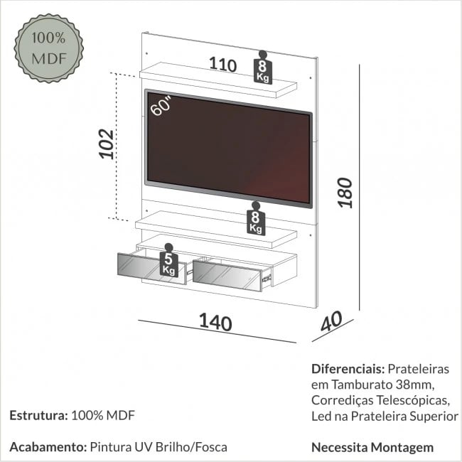 Painel Dalla Costa PA106E | ELETRO KIT (6)