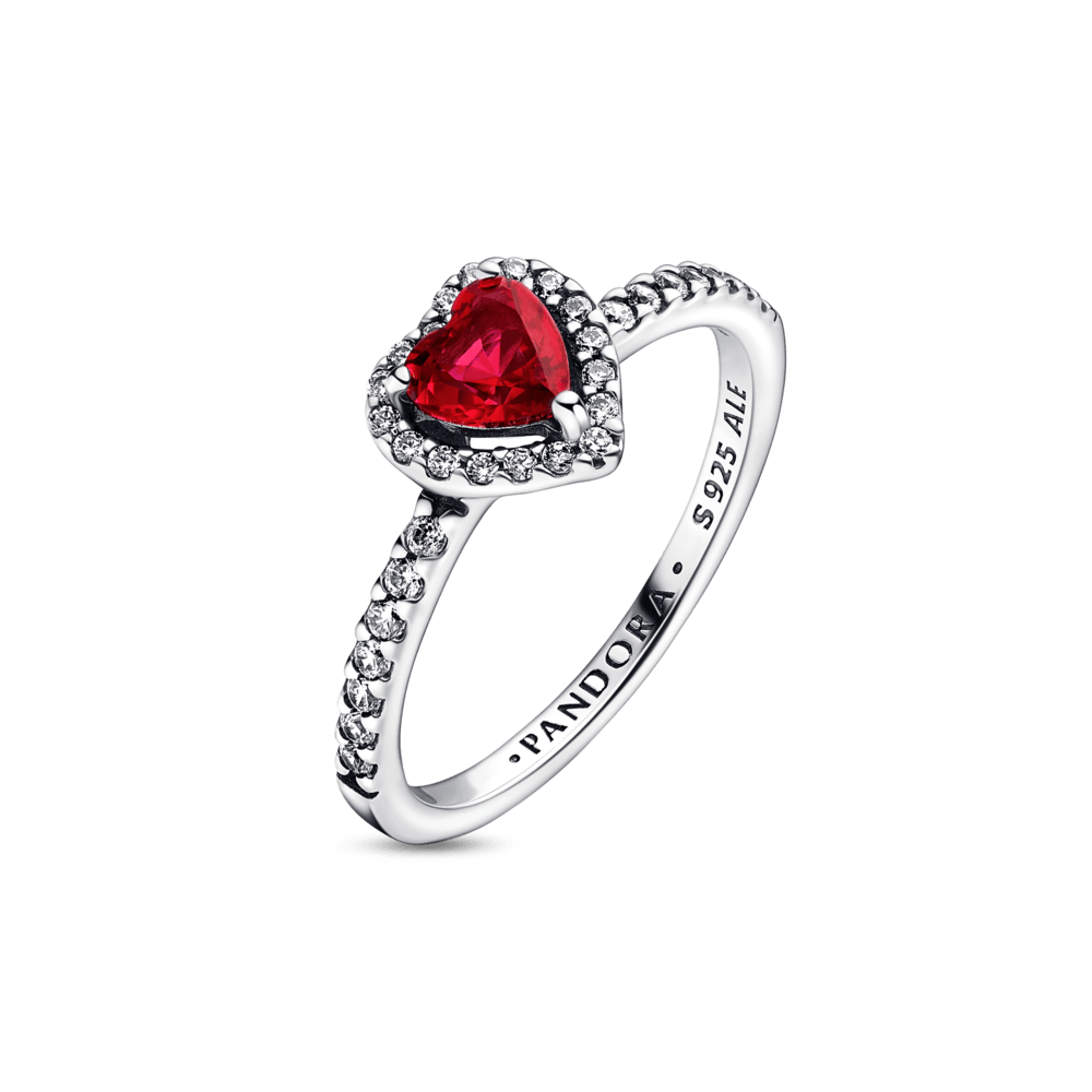 Anel Coracao Vermelho Elevado | Like Joias e Acessórios