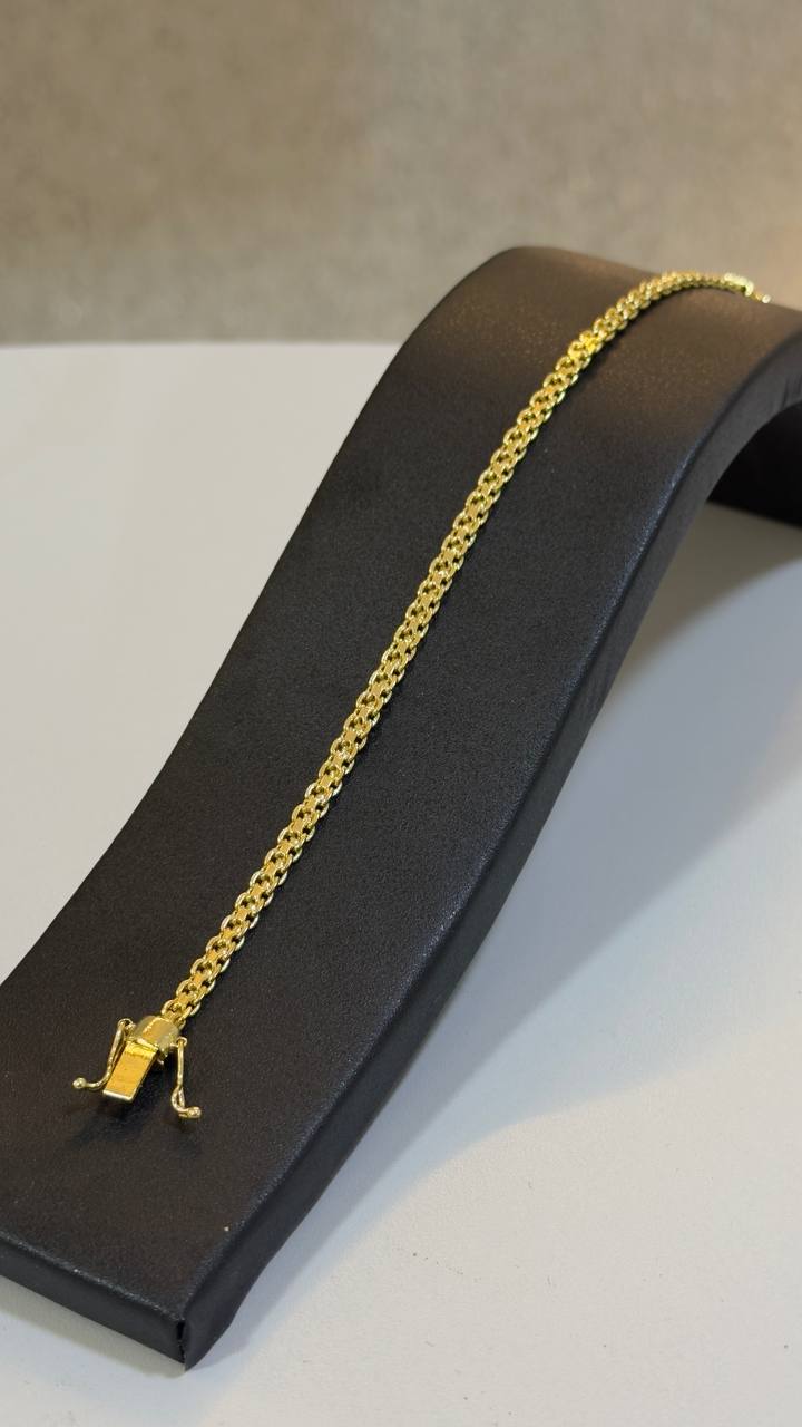 PULSEIRA ESTEIRA CADEADO DE 4MM | Everest Jóias (2)