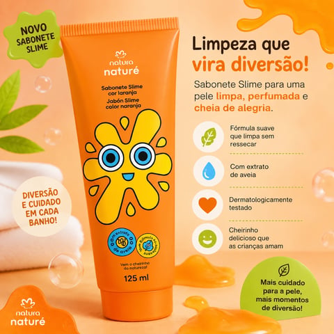 Sabonete Slime Naturé 125m | Loja Chrysdape