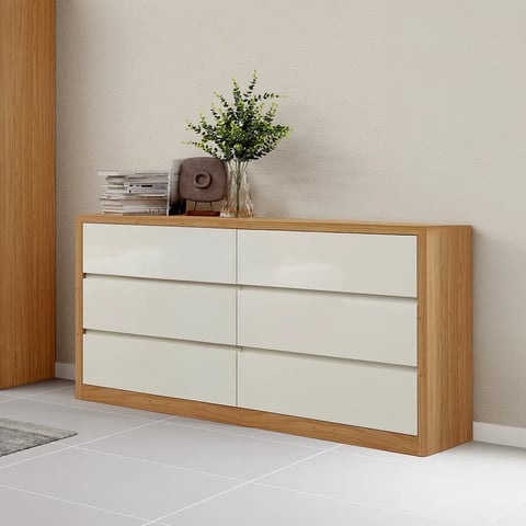 Cômoda Dalla Costa TW158 JW com 6 Gavetas | ELETRO KIT