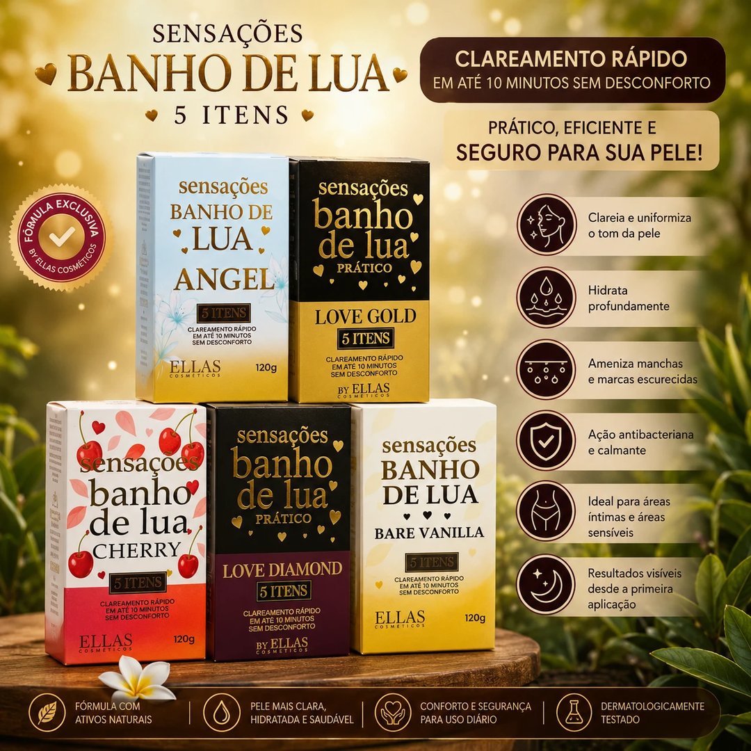 Banho de Lua Sensações 05 itens | Loja Chrysdape