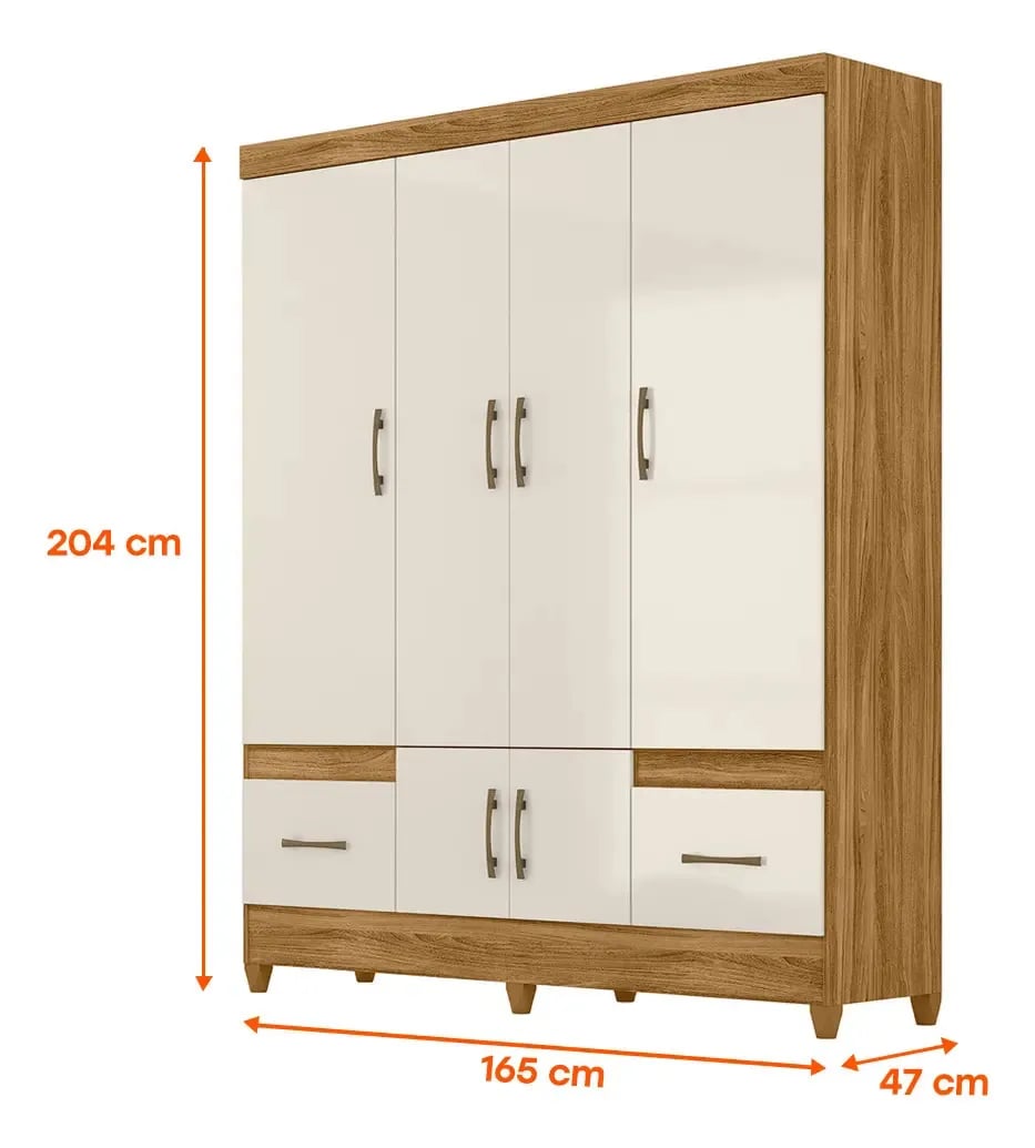 Roupeiro Moval MS912 6 Portas e 2 Gavetas | ELETRO KIT (4)