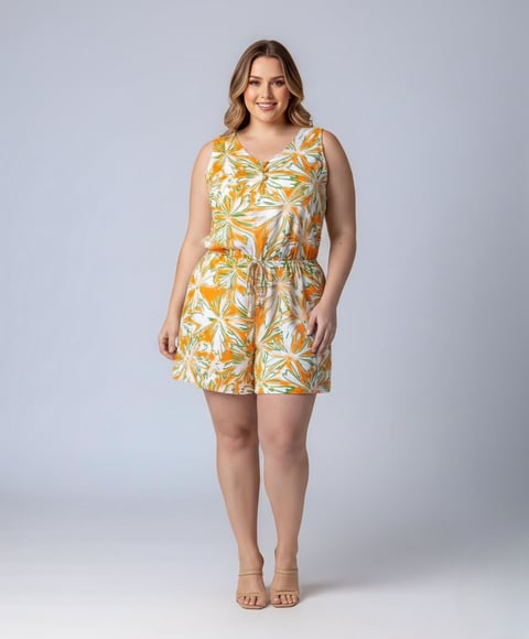 Macaquinho Plus Size PS46 | Dryffer Fashion