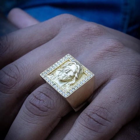 ANEL ROSTO DE CRISTO 3D | Everest Jóias