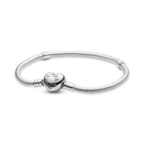 Bracelete Pandora Com Fecho De Coração | Like Joias e Acessórios