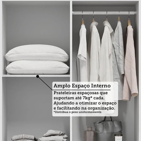 Roupeiro ACP Maya 4 Portas com Pés | ELETRO KIT (6)