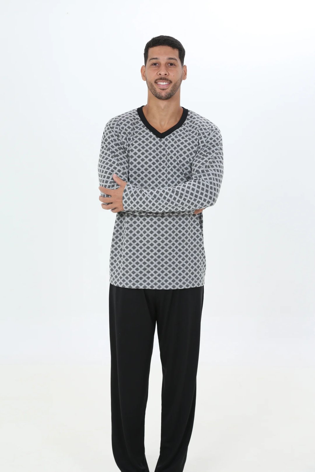 PIJAMA INVERNO MASCULINO MALHA FRIA | Gatto Style (2)