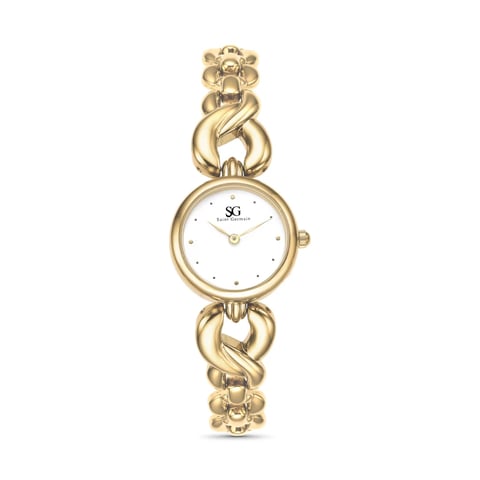 Relógio Feminino Redondo Vintage Lana Dourado | Like Joias e Acessórios