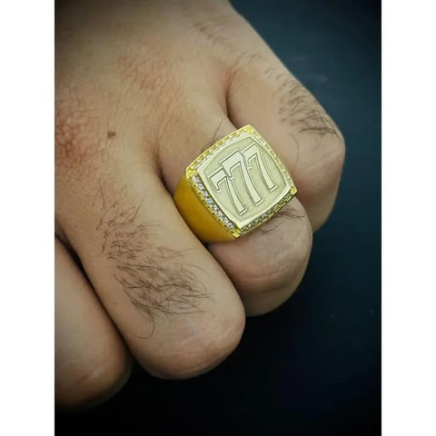 ANEL 777 CRAVEJADO | Everest Jóias