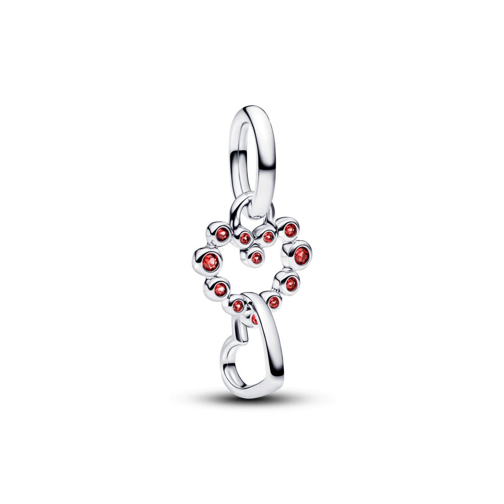 Charm Prata Pendente Coracoes Conectados | Like Joias e Acessórios