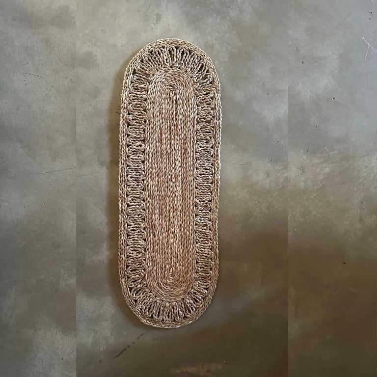 Tapete Oval 1,20 x 0,40 - Coleção Tranças | Casa do Lírio