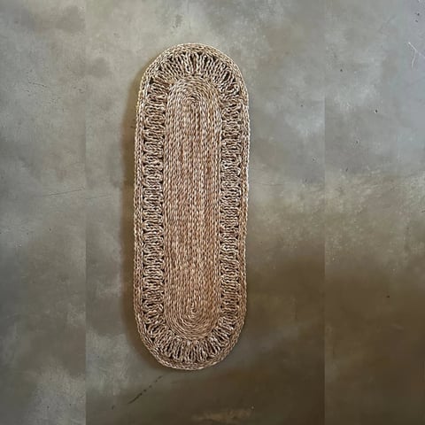 Tapete Oval 1,20 x 0,40 - Coleção Tranças | Casa do Lírio