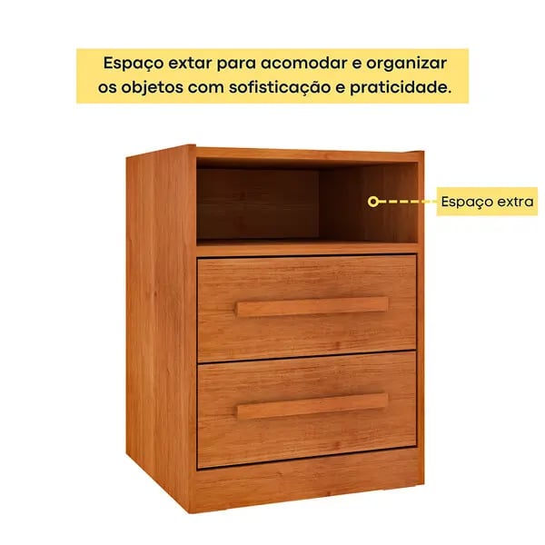 Mesa de Cabeceira Tcil Barcelona com 2 Gavetas | ELETRO KIT (2)