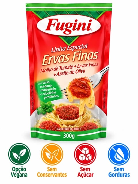 MOLHO TOMATE FUGINI ERVAS FINAS SACHE 36X300G | Central de Negócios B2B