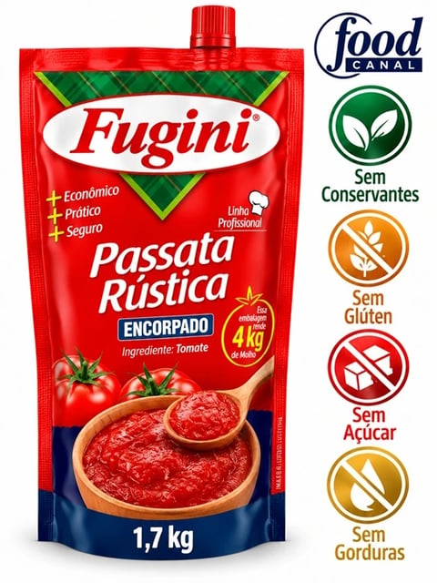 FOOD PASSATA TOMATE FUGINI SACHE 6X1,7KG | Central de Negócios B2B