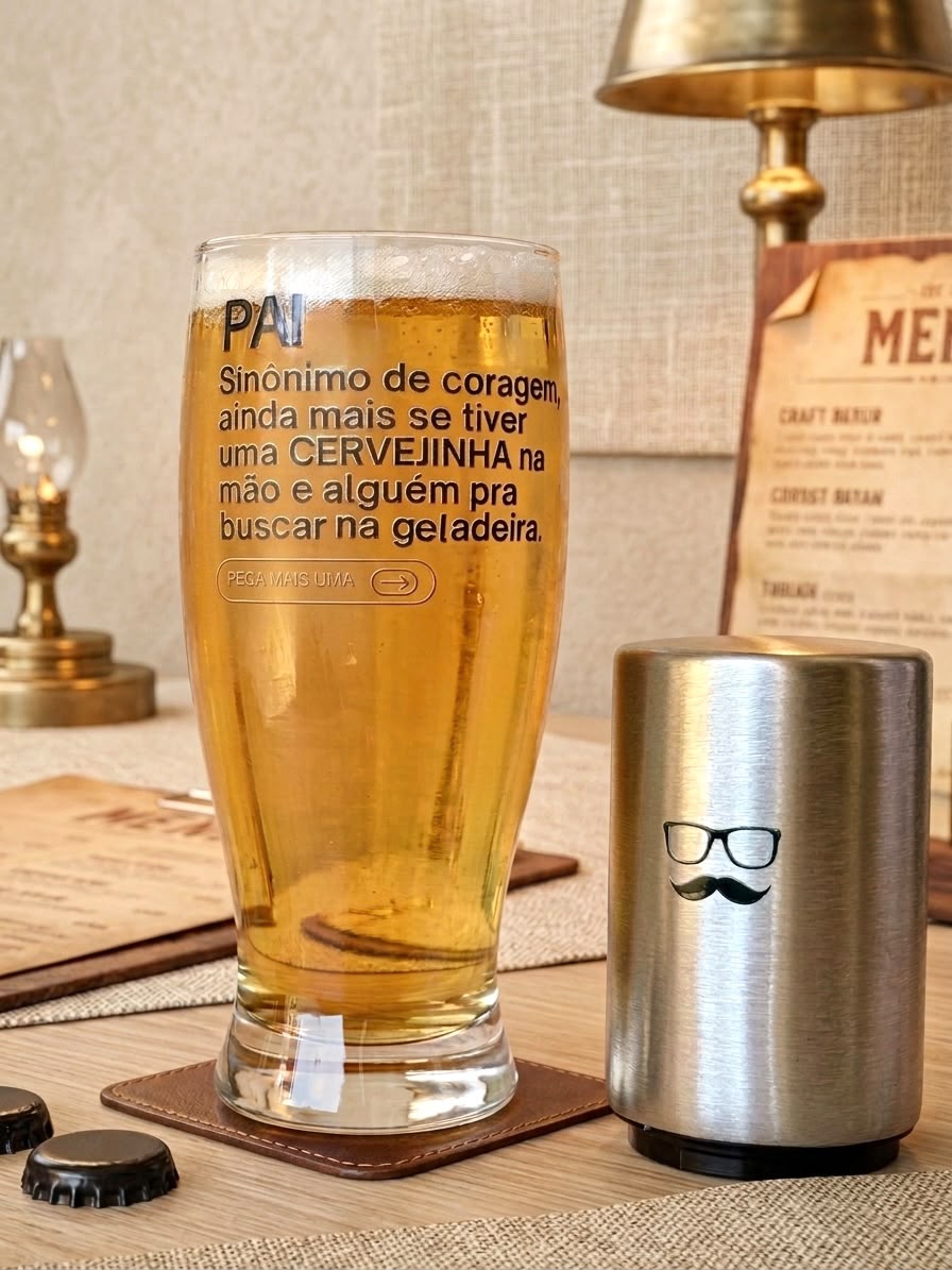 Copo Kit Pai Cervejeiro | Like Joias e Acessórios