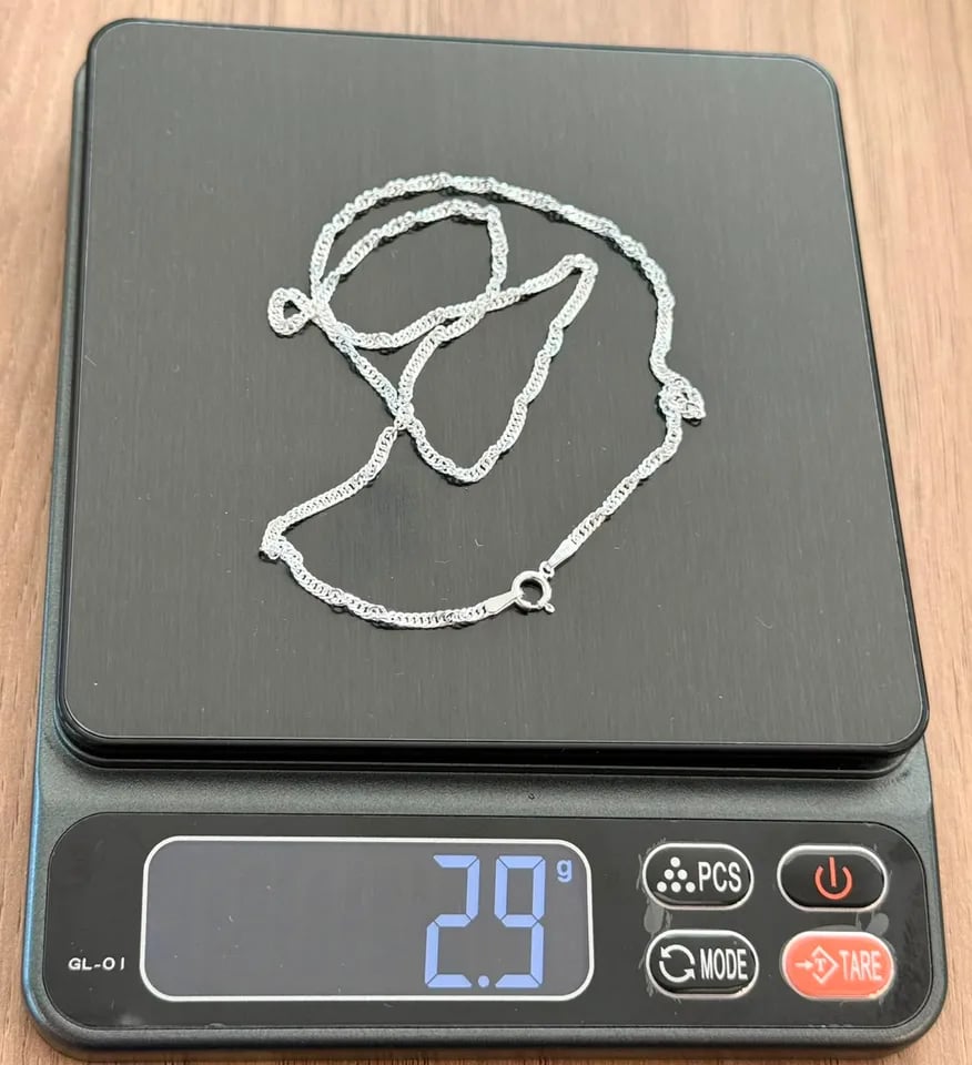 L1-23 CORRENTE CINGAPURA 2,1MM 45CM | Everest Jóias