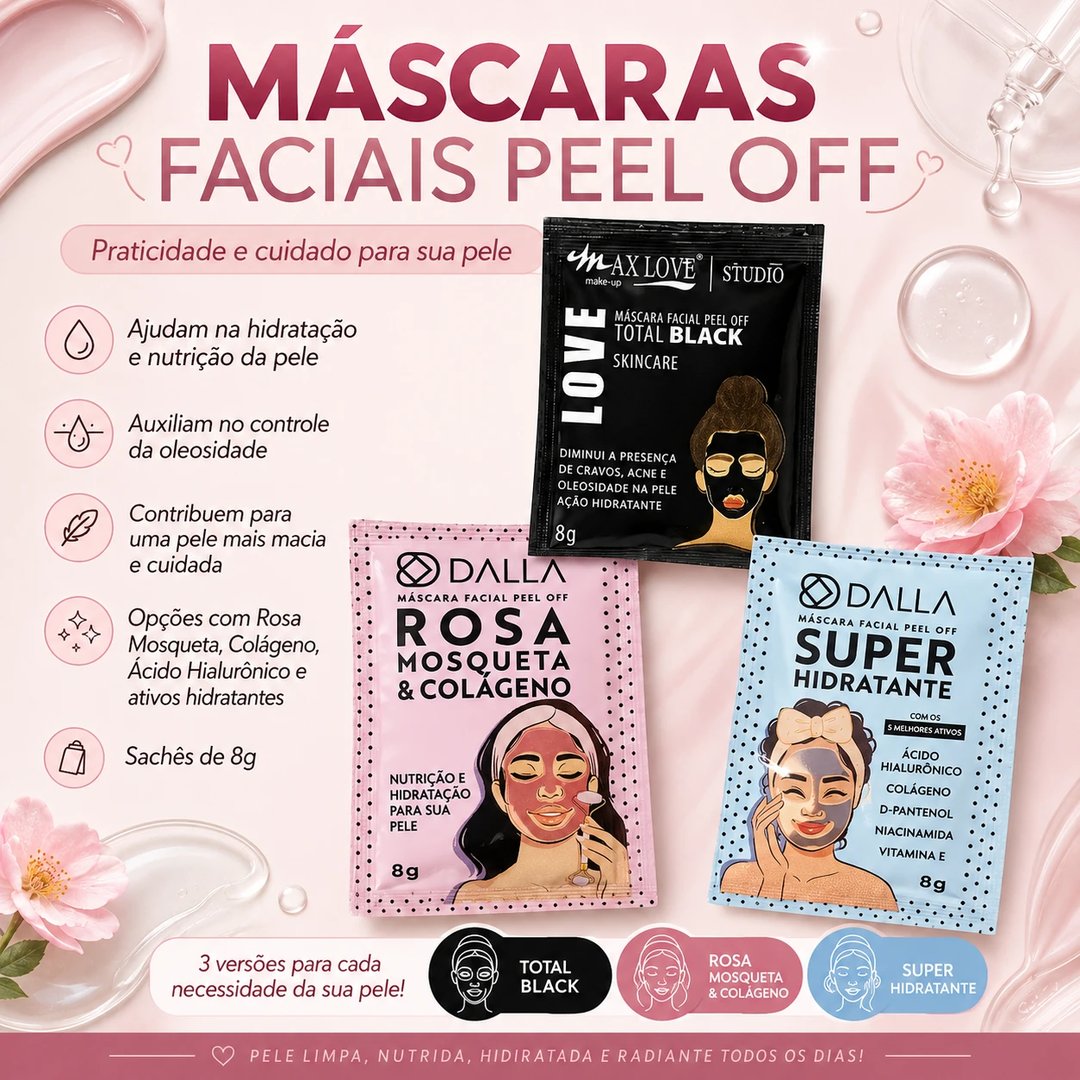 Máscara Facial Peel Off 8g SORTIDOS | Loja Chrysdape