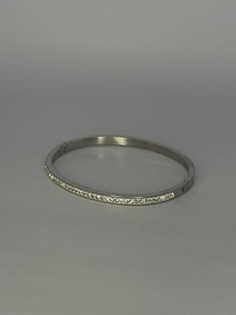 Bracelete aço prata | X1joias