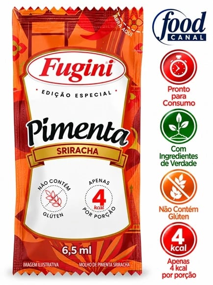 FOOD SACHE MINI FUGINI MOLHO PIMENTA SRIRACHA 144X6,5ML | Central de Negócios B2B