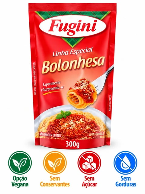 MOLHO TOMATE FUGINI BOLONHESA SACHE 36X300G | Central de Negócios B2B