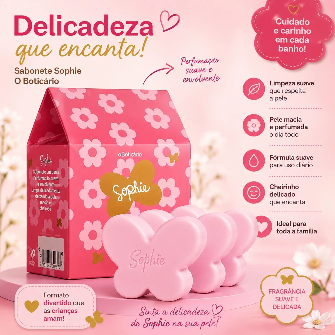 Sabonete Sophie 3 unids 80g cada | Loja Chrysdape
