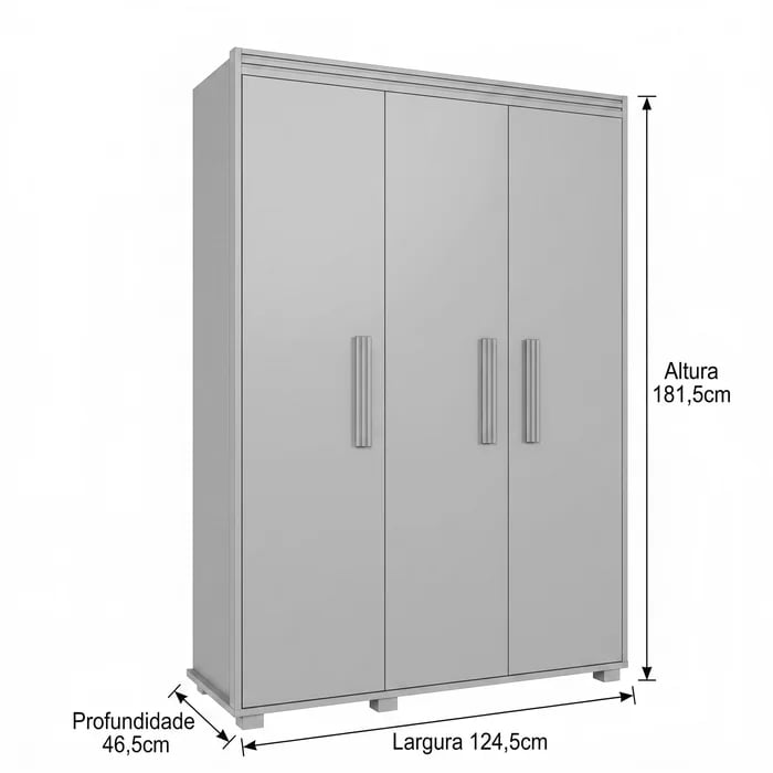 Roupeiro Fenix Belize 3 portas | ELETRO KIT (7)